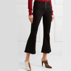 FRAME Le Crop Bell Jeans Flare - Black - Size 26